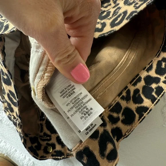 Juicy Couture Leopard Print Jean Shorts - Black and Tan - Picture 6 of 6